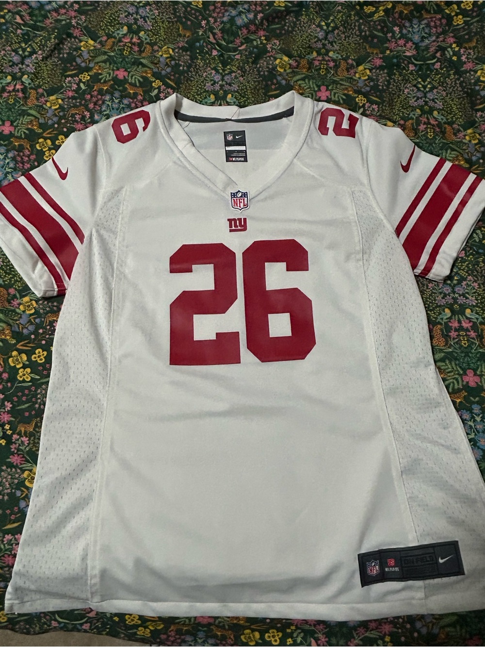 Saquon Barkley New York Giants Jersey Boys Large White Nike On Field NFL
